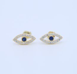 Wholesale- eye earring 925 sterling silver anti allergy material high quality lucky girl women stud earrings