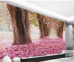 pink wallppaers Cherry tree flowers wallpapers TV background wall beautiful scenery wallpapers