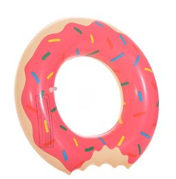 90cm Donut Swimming rtubes swimming pool floating Swimming ring for Adult Strawberry and Chocolate swim rings water floating inflatable raft
