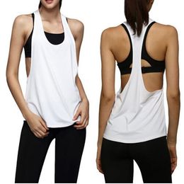 Summer Female Top Jersey Woman T-shirt Crop Top Yoga Gym Fitness Sport Sleeveless Vest Singlet Running Training Clothes for Womem