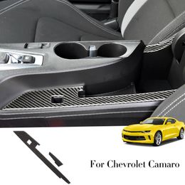 Carbon Fiber Car Control Gear Panel Decorative Sticker For Chevrolet Camaro 16+ Interior Accessories