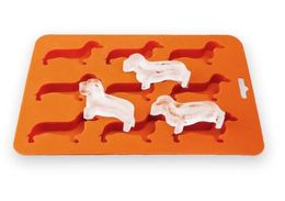 9 Cavity Silicone Dachshund Puppy Ice Cube Chocolate Cookie Mould DIY Home Ice Tray Kitchenware Ice Cube Manufacturing