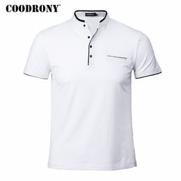Mandarin Collar Short Sleeve Tee Shirt Men 2018 Spring Summer New Top Men Brand Clothing Slim Fit Cotton T-Shirts