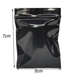 Wholesale 5*7cm(2''x2.75'') Small Black Plastic Zipper Bag Grip Seal Zip Lock Bag Reusable Zipper PE Plastic Opaque Package Bag