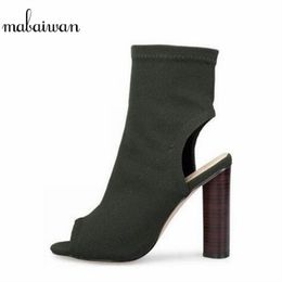 2017 New Fashion Stretch Fabric Women s Shoes Thigh High Heels Boots Peep Toe Over The Knee Long Boots Black Chunky Casual Shoes 2017 New Fashion Stretch Fabric Women s Shoes Thigh High Heels Boots Peep Toe Over The Knee Long Boots Black Chunky Casual Shoes