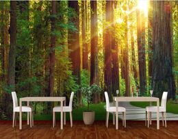 Primitive forest background wall painting wallpaper for walls 3 d for living room