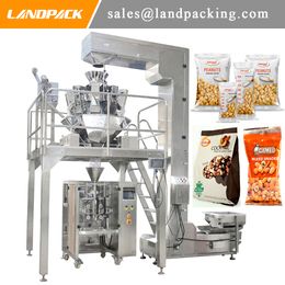 Multi Head Weigher Vertical Automatic Sachet Grain Packing Machine For Granule Nuts Beans Peanuts Pillow Bag Package
