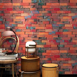 New Living Room Kitchen Bathroom Waterproof Wall Sticker Home Decor Removable Vinyl PVC Brick Stone Wallpaper