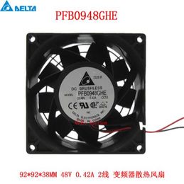 Original pfb0948ghe 48V 0.42a 92 x92 x38mm 9cm 2 line Pressurised heat dissipation fan