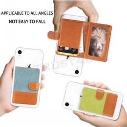 Multifunctional Wallet Credit Card Cash Pocket Sticker 3M Adhesive ID Credit Card Holder Bag for iPhone Samsung Mobile Phone Opp Card Pack