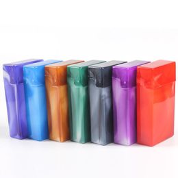 Newest Colourful Plastic Portable Tobacco Cigarette Case Innovative Design Preroll Smoking Protective Shell Box High Quality Holder DHL Free