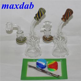 6.3 inches mini glass water bong hookah dab rig bongs oil rigs pipe heady pipes with quartz banger bowl