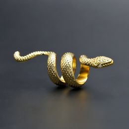Wholesale-New hot men and women trend snake alloy ring, hip-hop punk exaggerated ring