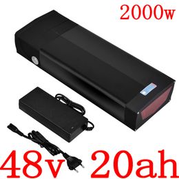 48V 1000W 2000W lithium ion battery pack 20AH electric bike use samsung/panasonic/LG cell with 2A charger free duty