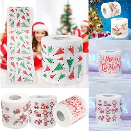 Santa Claus Christmas Home Household Supplies Toilet Paper Roll Living Room Decor Hot Cute Cartoon Pattern Paper c844