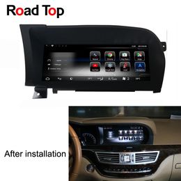 10 25 Android 4 64G Car Radio Bluetooth GPS Navigation Head Unit Display for Mercedes Benz W221 2006-2013 S65 SG5 AMG S280 S310j