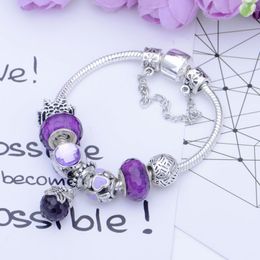 Wholesale- Water droplets pendant Bracelet Mother's Day Gift Bracelet Suitable for Pandora Style Jewelry