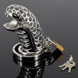 The Snake Totem Chastity Device Metal Chastity Stainless Steel Cock Cage Chastity Belt Cock Ring BDSM Toys Bondage Sex Products