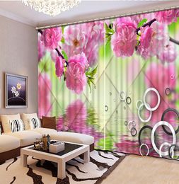 Decorative Door Curtain Photo Printing 3D Rose Curtains Luxury Living Room Home Decoration