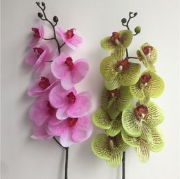 one REAL TOUCH Orchid Flower Artificial Simulated Good Quality Butterfly Orchids Latex Phalaenopsis for Wedding Flowers