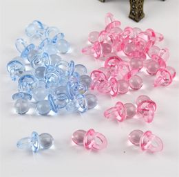 50PCS/ Lot Acrylic Small Pacifier Baby Shower Christening Favours Mini Pacifiers Girl Boy Party Home Decor Decorations DIY Plastic Beads