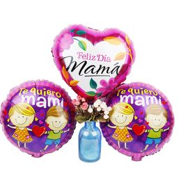 Mother's Day Aluminium Foil Balloon 18 inch Kids Toy Large Balloon Birthday Party Supplies Father's Day Party Decoration Gift DH1286D