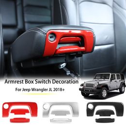 ABS Armrest Box Switch Decoration For Jeep Wrangler JL 2018 Up Factory Outlet Auto Internal Accessories