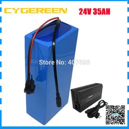 High capacity 24Volt Li ion battery pack 24v 35ah rechargeable e-bike battery with 5A charger and 50A BMS For ebike bicycle