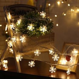 Party Supplies LED Battery Box Christmas Snowflake String