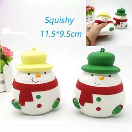 Squishy new Christmas snowman 11.5cm*9.5cm Slow Rising Soft Squeeze Cute Cell Phone Strap gift Stress children toys Decompression kids toys