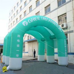 wholesale Customized Size and Color Inflatable Arch Tent Frame Green Tent Tunnel with Curtain for Advetisement and Exposition