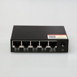 Freeshipping 5 port portas POE switch 5 port 10/100M router Fast Ethernet Switch IEEE 802.3af 4CH POE Switch For On network camera