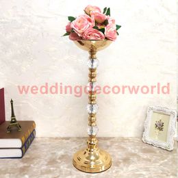 Metal Vase Tall Acrylic Table Vases Wedding Centerpieces Event Road Lead Flower Stands Rack For event Decoration decor00067