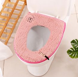 O Shaped Toilet Seat Cover Washable Thicken Plush Cover Warmer DD