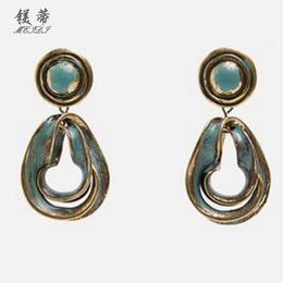 Wholesale- peacock blue dangle earrings for women luxury graceful chandelier earring noble style fashion jewelry gifts for girlfriends wife
