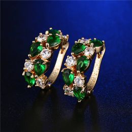 Fashion-European and American new jewelry environmental protection copper inlaid zirconite plant shape lady ear nail