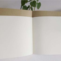 Kraft sketchbook kraft bege branco interior caderno de papel em branco diário jornal estudante blocos de notas livro para a pintura da arte desenho 14x14 cm