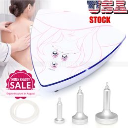 Best Price Breast Enlargement Vacuum Cupping Cups 3 Metal Fingertips Rhythm Massage Body Lymph Drainage Detoxing Beauty Machine