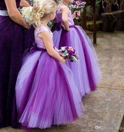 Flower Girls Dresses For Weddings Backless Pageant Dress Floor Length Princess Kids Formal Wear