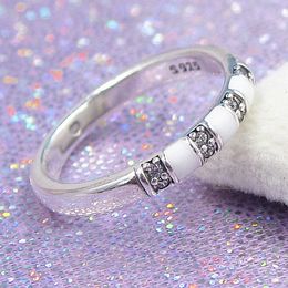 Wholesale- and Stripe Ring Luxury Designer Jewellery 925 Sterling Silver Plated 18K Gold CZ Diamond Applicable to Pandora Lady Ring with Box