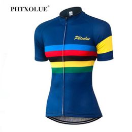 Phtxolue Summer Women Cycling Jersey Breathable Mtb Mountain Bike Wear Camisa Ciclismo Shirt Cycling Clothing