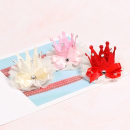 Dog Grooming Crown Kids Cat dog Hair Clip Small Pog Grooming Accessories Dog Lace Hair Ornaments yq01229
