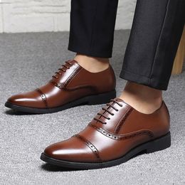 Hot Sale-Fashion Man Formal Shoes High Quality Breathable leather shoes men Business Dress Loafers Oxford Wedding zapatos de hombre