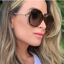 New type of spectacle leg twist technology metal square Sunglasses all-around fashionable female Sunglasses personality glasses #4184