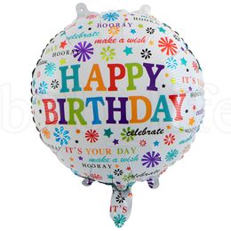 18" Happy Birthday Foil Balloons Helium Balloon Party Supplies 50pcs 1 lot Aluminium Birthday Party Decorations balloon 30style KKA7571