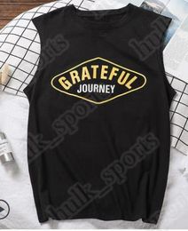 65Summer sleeveless sports and fitness vests men loose T shirt cotton running vest trend clothing bottom outsidse wear comfortable 50