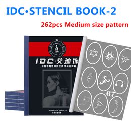 262pcs Airbrush Glitter Tattoo Stencil Femme Fille Enfants Modèle De Dessin Petite Fleur Mignonne Papillon De Bande Dessinée Henné Tatouage Pochoirs