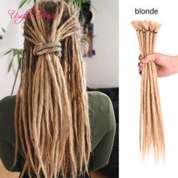 Synthetic Hair Extensions Black Dreadlocks Crochet Hair Dreadlocks Extensions Extensions Soft Reggae Hair 22 Inch Braided Synthetic