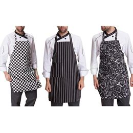 Hot Mens Womens Cafe Commercial Restaurant Chef Kitchen Bib Aprons Convenient