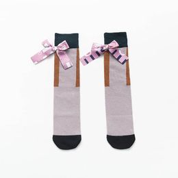 2020 new fashion bowknot girls socks cotton baby socks Casual kids socks princess girls knit knee high sock designer stockings